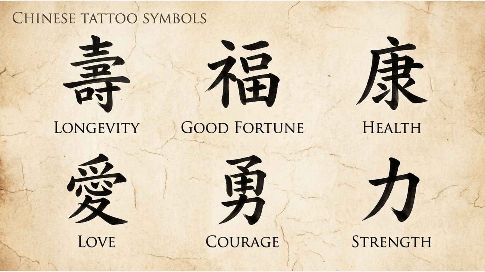 chinese tattoo symbols